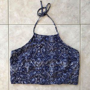 floral halter crop top